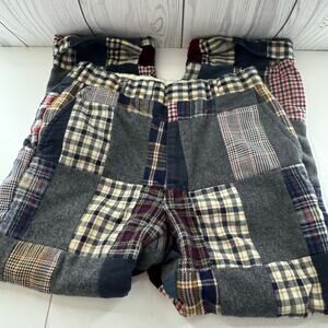VINTAGE 60s Corbin Wool Patchwork Trousers Pants Men Size 28 x 24 Extra Small